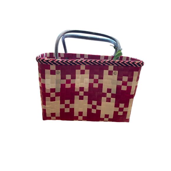 Marni Red and White Crossbody Bag with Geometric Pattern - Picture 4 of 5